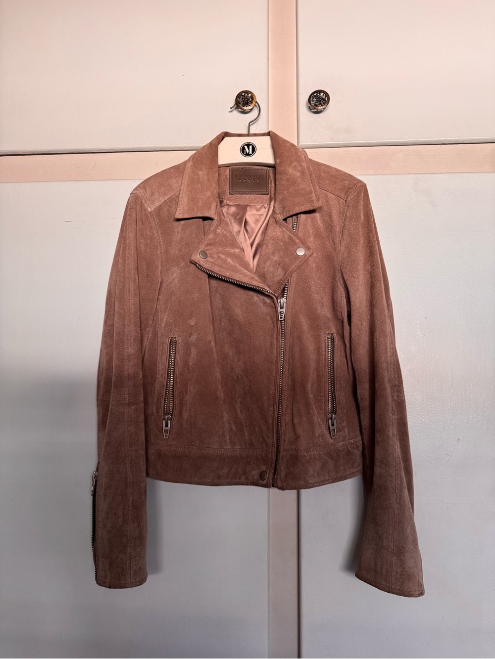 Blank NYC Suede Moto Jacket - Dusty Rose